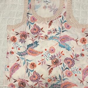 Sam Edelman Cream Floral Embroidered Top